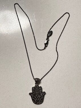 Samuel B. Sterling Silver 925 Hamsa Pendant Necklace
